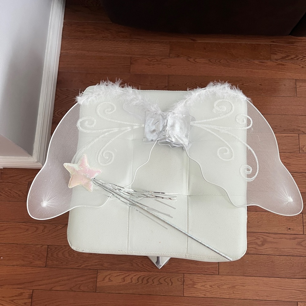 halloween white angel wing set